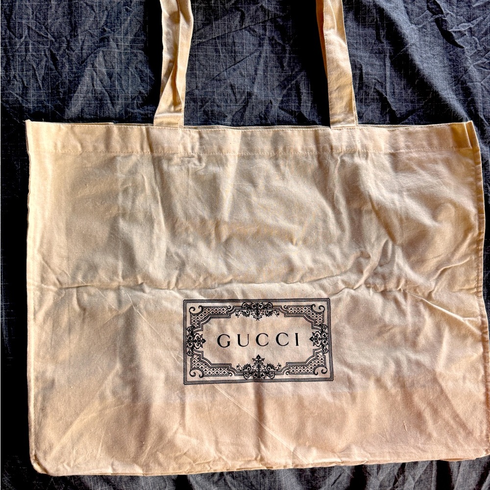 Gucci canvas shopping bag